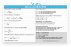 Bond Valuation Course - Cheat Sheet Resource