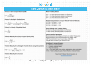 Bond Valuation Course - Cheat Sheet Resource