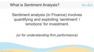 Slide showcasing a simple definition of sentiment analysis
